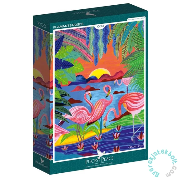 Pieces &amp; Peace 1000 db-os puzzle - Flamants Roses (0013)
