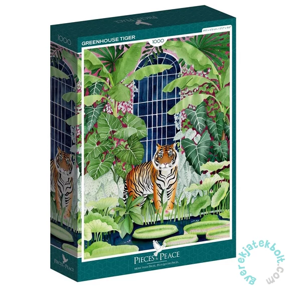 Pieces &amp; Peace 1000 db-os puzzle - Greenhouse Tiger (0033)