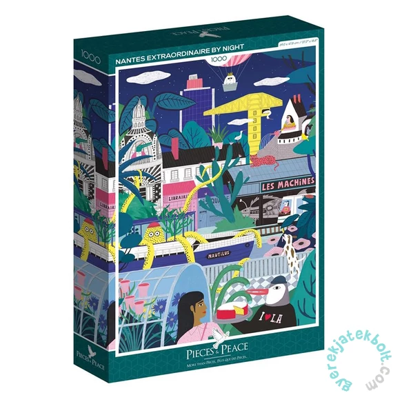 Pieces &amp; Peace 1000 db-os puzzle - Nantes extraordinaire by night (0055)