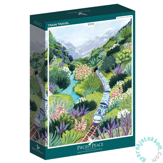 Pieces &amp; Peace 1000 db-os puzzle - Train Travel (0027)