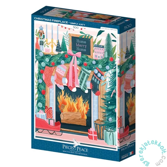 Pieces &amp; Peace 500 db-os puzzle - Christmas Fireplace (0118)