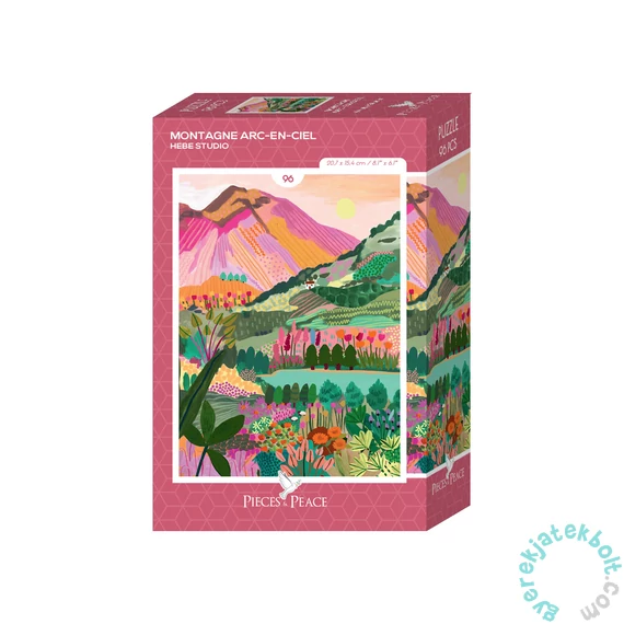 Pieces &amp; Peace 96 db-os Mini puzzle - Rainbow Mountain (0305)