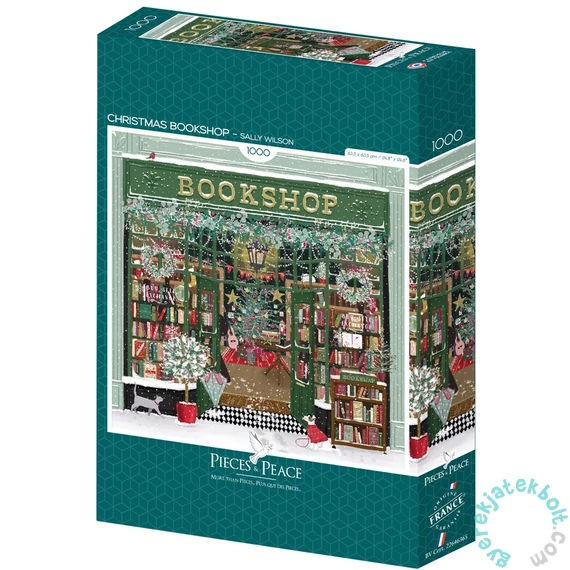 Pieces &amp; Peace 1000 db-os puzzle - Christmas Bookshop (0268)