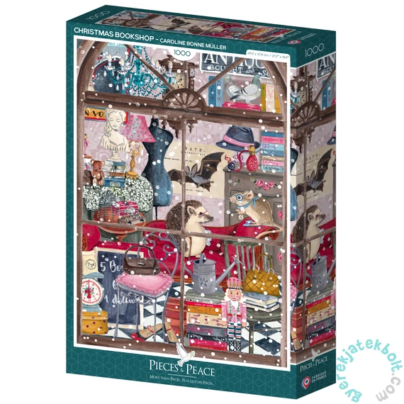 Pieces &amp; Peace 1000 db-os puzzle - Christmas Bookshop (0259)
