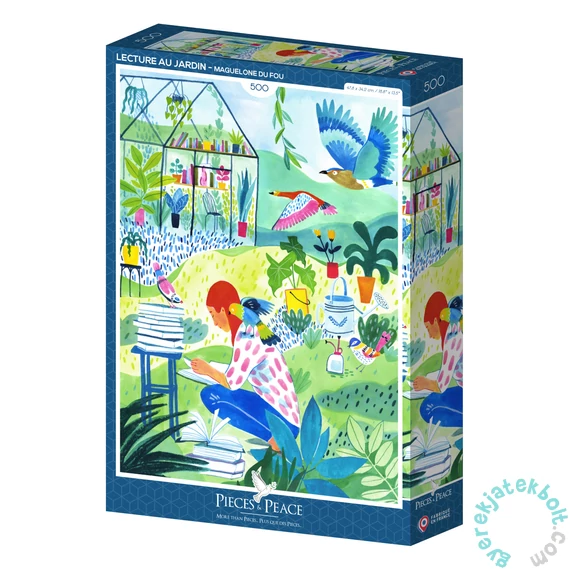 Pieces and Peace 500 db-os puzzle - Reading in the Garden (0294)