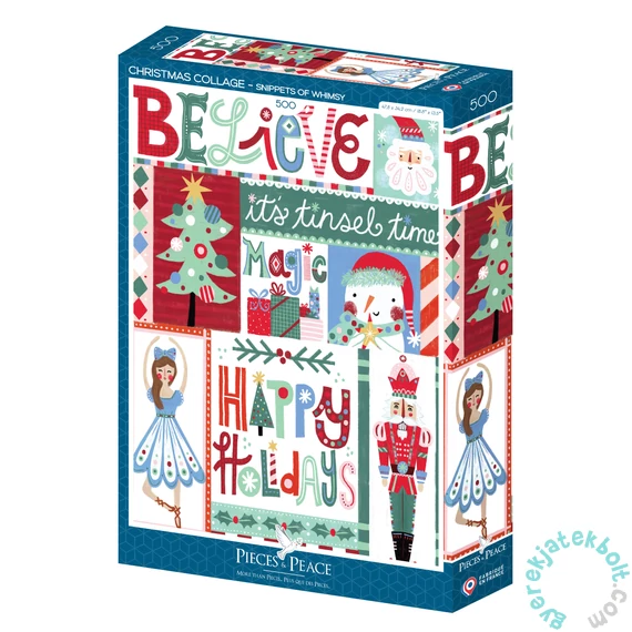 Pieces &amp; Peace 500 db-os puzzle - Christmas Collage (0145)
