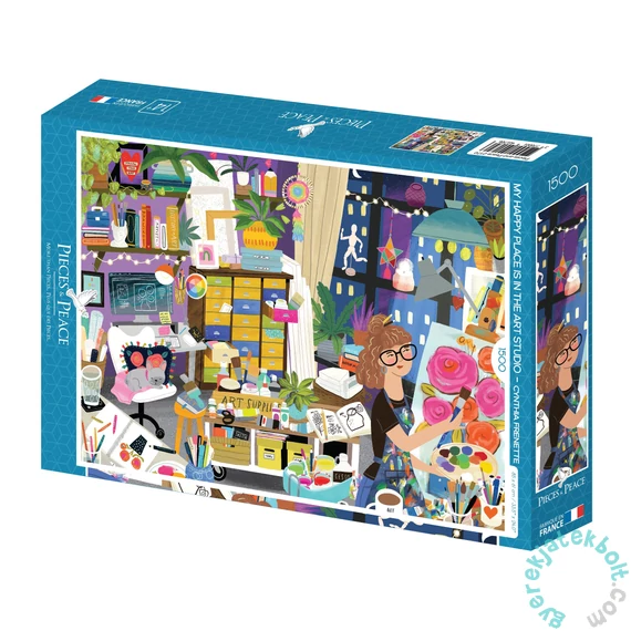 Pieces &amp; Peace 1500 db-os puzzle - My Happy Place is in the Art Studio (0170)