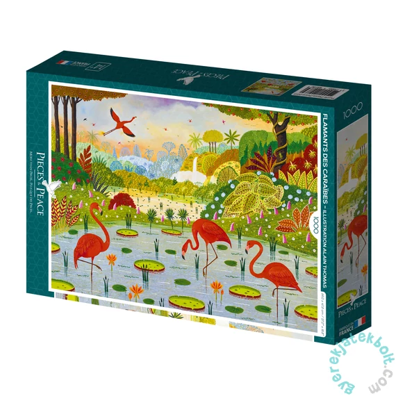 Pieces &amp; Peace 1000 db-os puzzle - Flamants des Caraibes (0073)