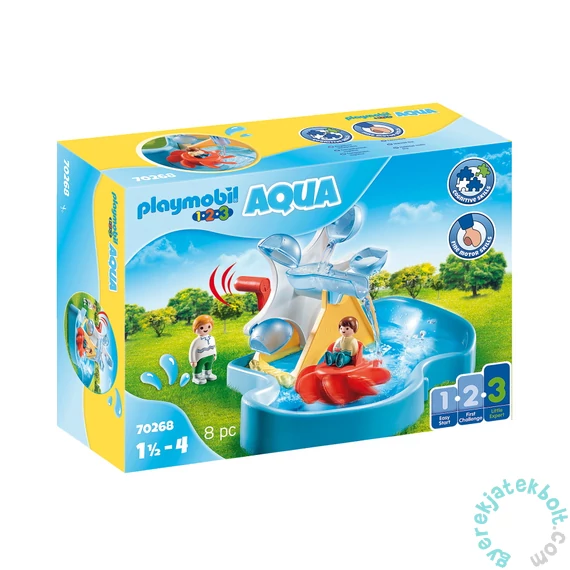 Playmobil 1.2.3 - Aqua - Vízkerék körhintával játékszett