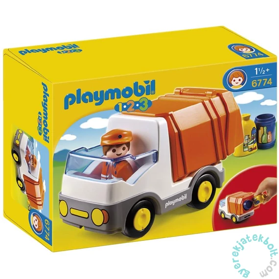 Playmobil 1.2.3 - Az első szemetesautóm játékszett
