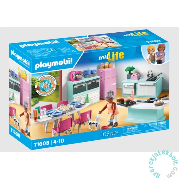 Playmobil 71608 My Life Konyha étkezővel játékszett