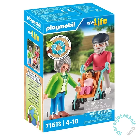 Playmobil 71613 My Life Nagyszülők kisbabával játékszett