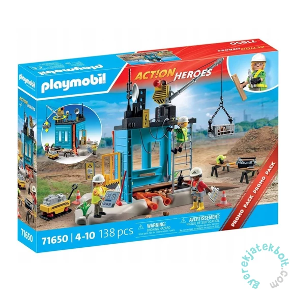 Playmobil 71650 Action Heroes Építkezés játékszett