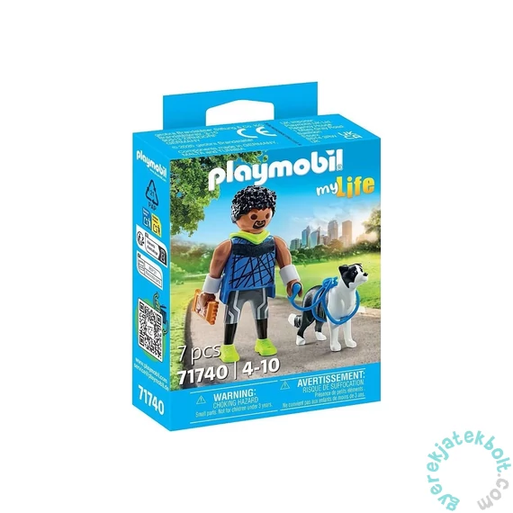 Playmobil 71740 My Life Kocogó srác border collie-val