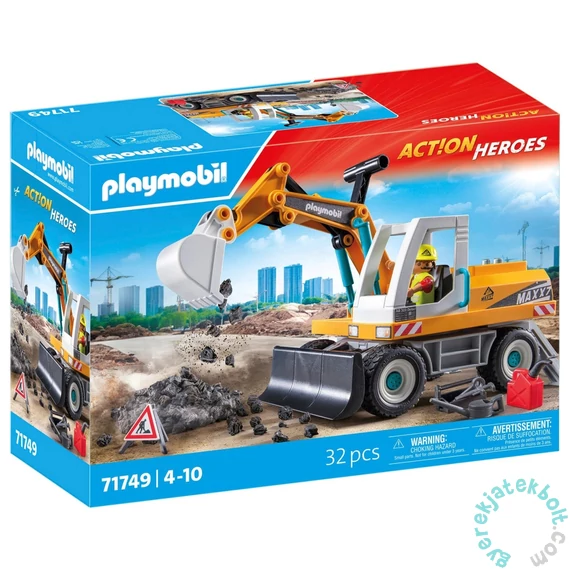 Playmobil 71749 Action Heroes Nagy kotró munkagép