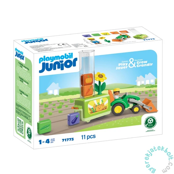 Playmobil 71773 Junior Traktor platóval játékszett