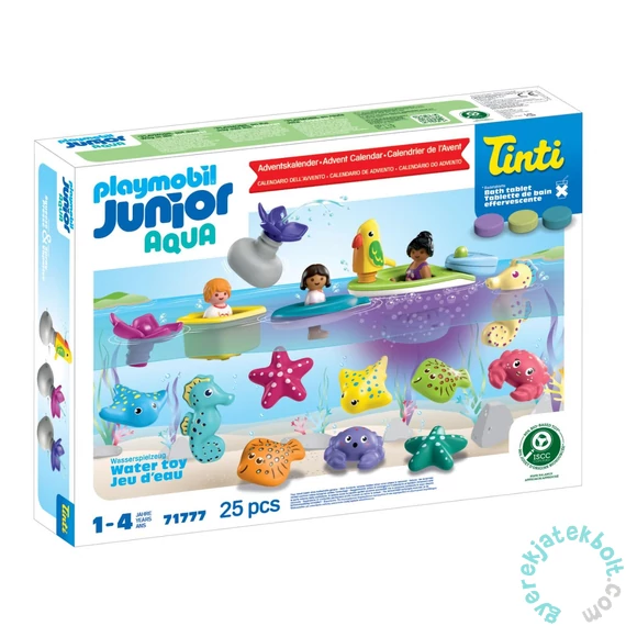 Playmobil 71777 Junior Aqua Tinti Színes karácsonyi visszaszámlálás a fürdőben - Adventi kalendárium