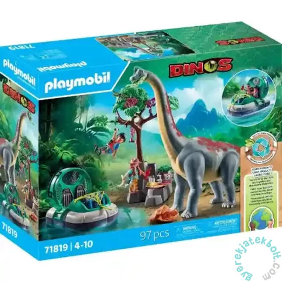 Playmobil 71819 Dinos Brachioszaurusz légpárnás járművel játékszett