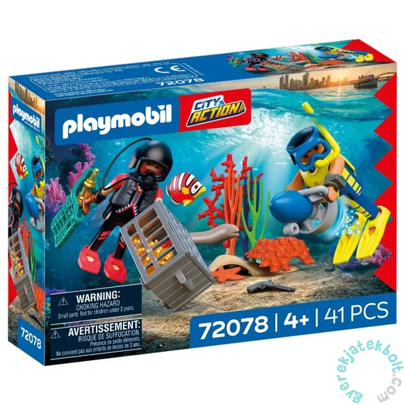 Playmobil 72078 City Action Rendőrbúvár kincsekkel játékszett