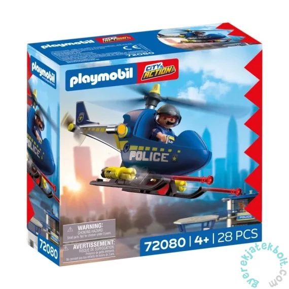 Playmobil 72080 City Action Rendőrhelikopter radarral játékszett