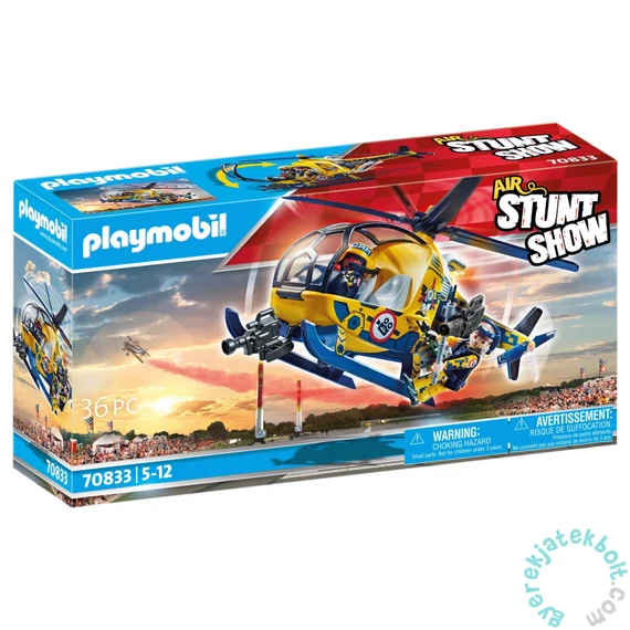Playmobil - Air StuntShow - Légi kaszkadőrök - Helikopter filmforgatáshoz játékszett
