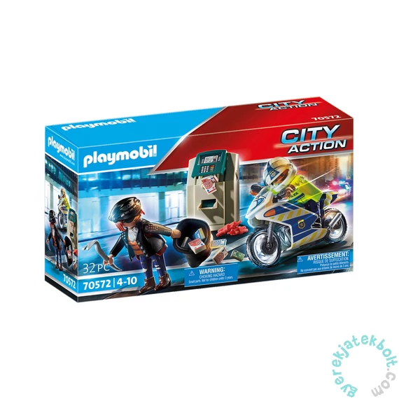 Playmobil - City Action - Rendőrségi motor - Pénztolvaj nyomában