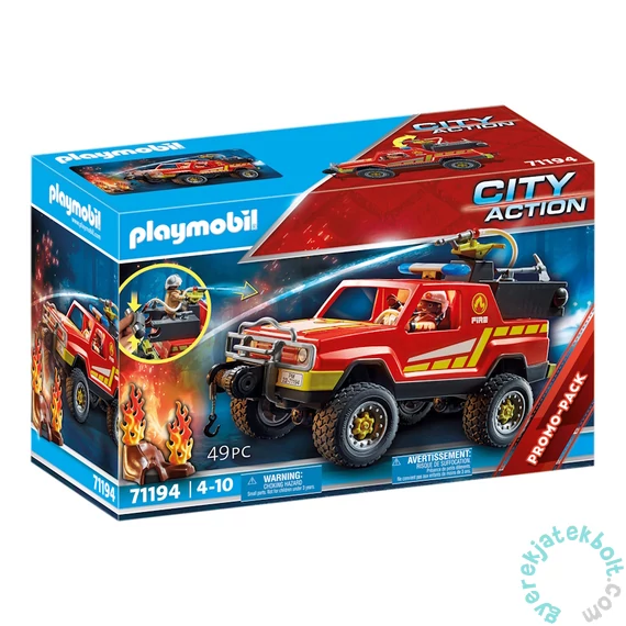 Playmobil - City Action - Tűzoltó Pick-up játékszett