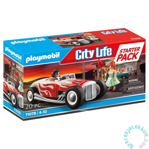 Playmobil - City Life - Starter Pack - Hot Rod kezdő játékszett