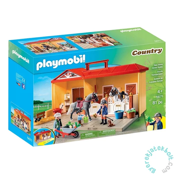 Playmobil Country - Hordozható lovascentrum játékszett
