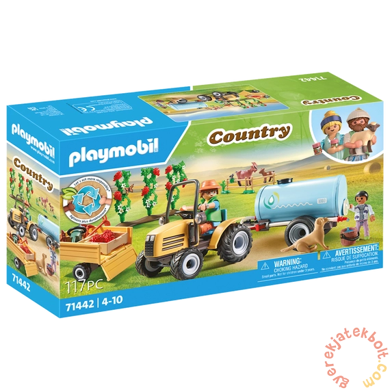 Playmobil - Country - Traktor utánfutóval és víztartállyal játékszett