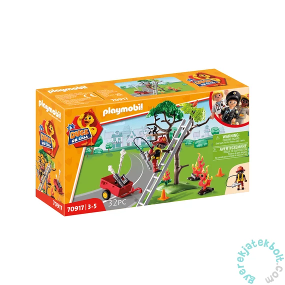 Playmobil - Duck on Call - Tűzoltó bevetés: macskamentés játékszett