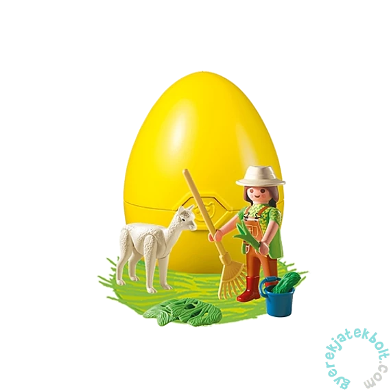 Playmobil 4944 Állatgondozó alpakával, húsvéti tojásban játékszett