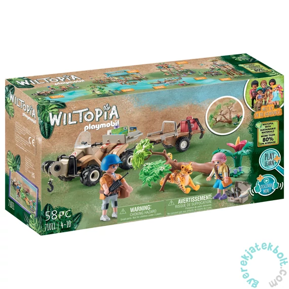 Playmobil - Wiltopia - Állatmentő quad játékszett