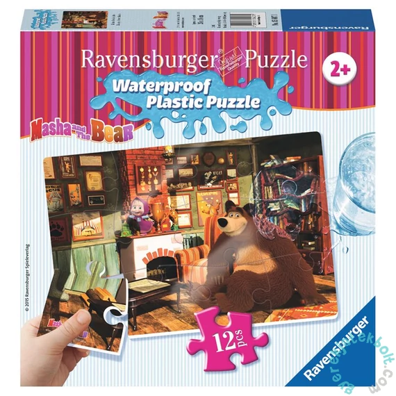 Ravensburger 12 db-os Vízálló puzzle - Mása és a medve - A nappaliban (05607)