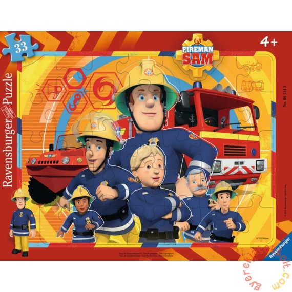 Ravensburger 33 db-os keretes puzzle - Sam, a tűzoltó - Sam és csapata (06114)