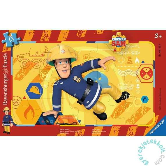Ravensburger 15 db-os keretes puzzle - Sam, a tűzoltó - Sam akcióban (06125)