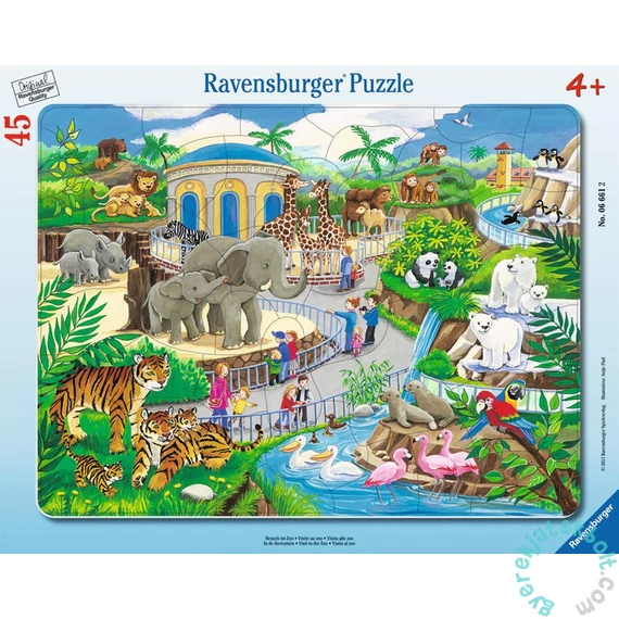 Ravensburger 45 db-os keretes puzzle - Állatkerti látogatás (06661)