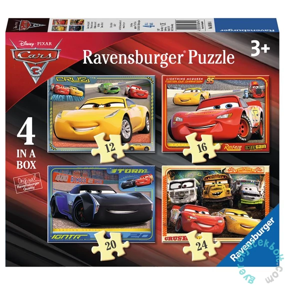 Ravensburger 4 az 1-ben puzzle (12,16,20,24 db-os) - Verdák 3 (06894)