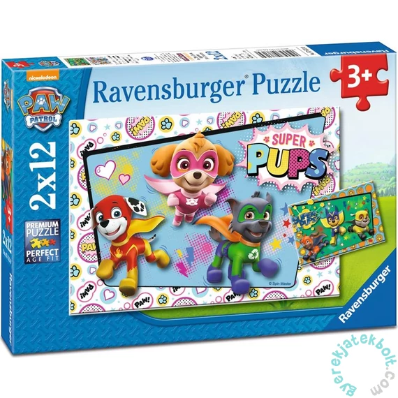 Ravensburger 2 x 12 db-os puzzle - Mancs őrjárat - Szuper Mancsok (07613)
