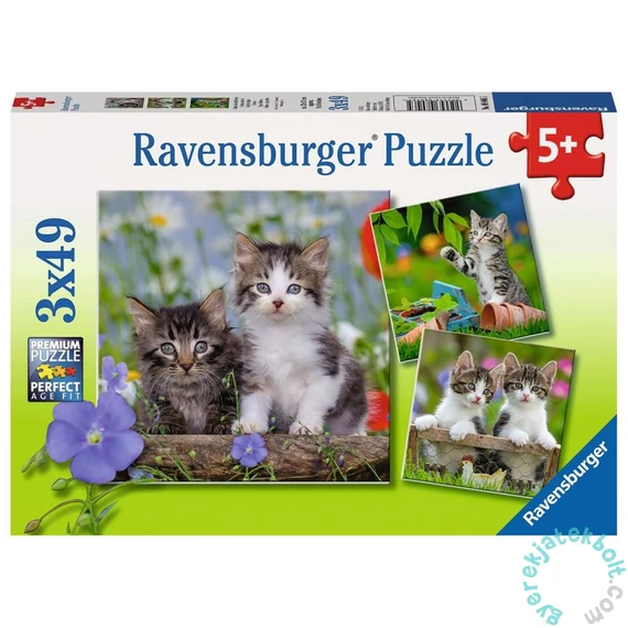 Ravensburger 3 x 49 db-os puzzle - Kiscicák (08046)