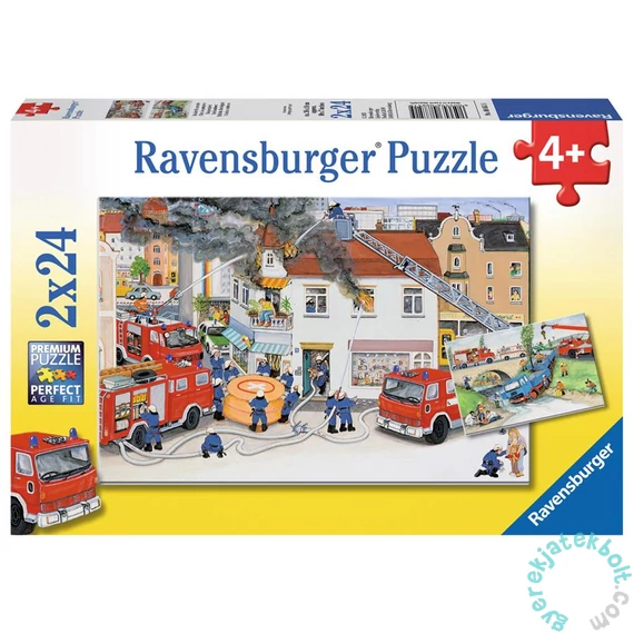 Ravensburger 2 x 24 db-os puzzle - Tűzoltók munka közben (08851)