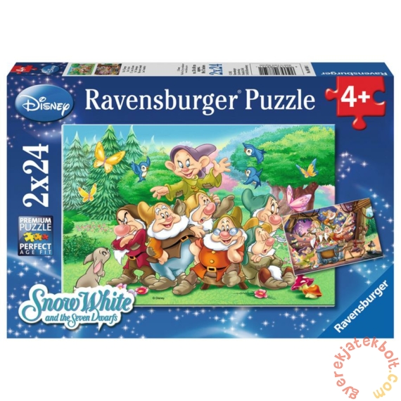 Ravensburger 2 x 24 db-os puzzle - Hófehérke és a hét törpe (08859)