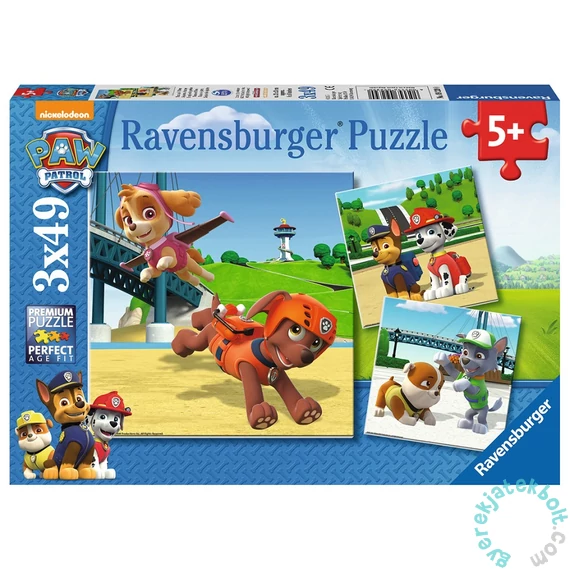 Ravensburger 3 x 49 db-os puzzle - Mancs őrjárat (09239)