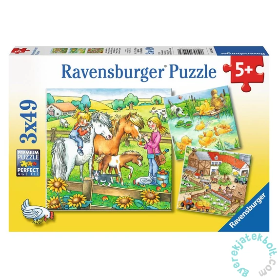 Ravensburger 3 x 49 db-os puzzle - Élet a farmon (09293)