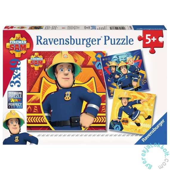 Ravensburger 3 x 49 db-os puzzle - Sam, a tűzoltó (09386)