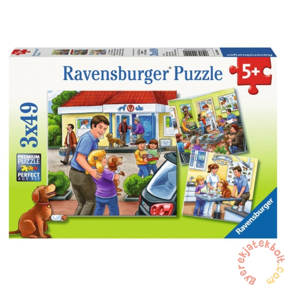 Ravensburger 3 x 49 db-os puzzle - Az állatorvosnál (09424)