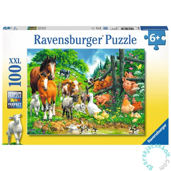 Ravensburger 100 db-os XXL puzzle - Állati találka (10689)