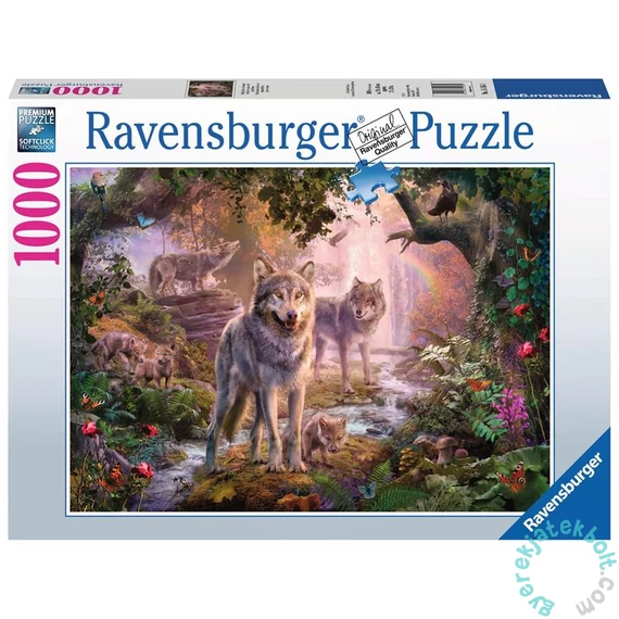 Ravensburger 1000 db-os puzzle - Farkascsalád a nyári erdőben (15185)