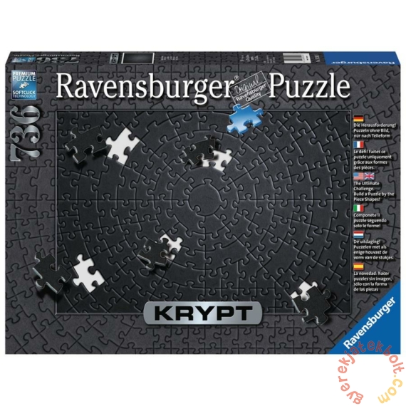 Ravensburger 736 db-os puzzle - KRYPT fekete (15260)