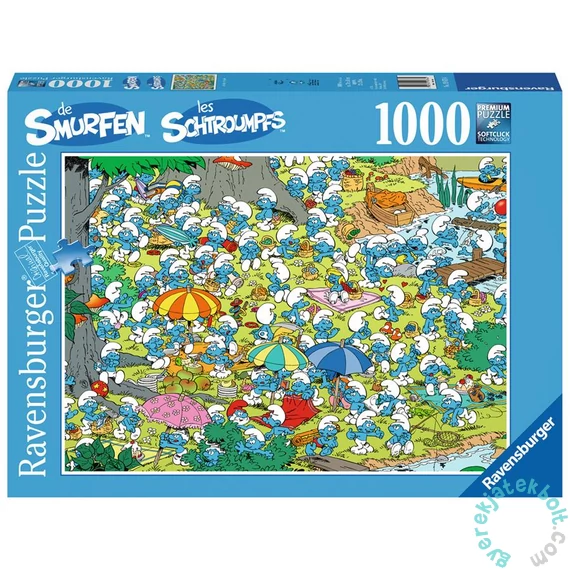 Ravensburger 1000 db-os puzzle - Hupikék Törpikék - Piknik (19876)